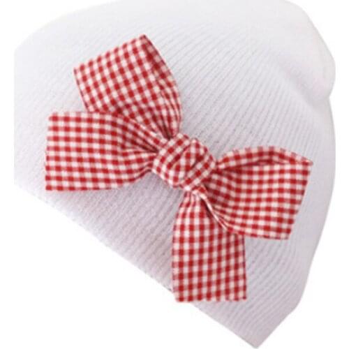 Newborn Baby caps Turban Toddler Spring Bow Hat Kids Girl cotton Big Bow Cap Photography Props accessories Soft hat