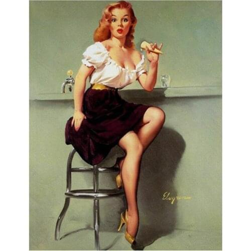 Pin Up Girl Art Film Print Silk Poster Home Wall Decor 24x36inch