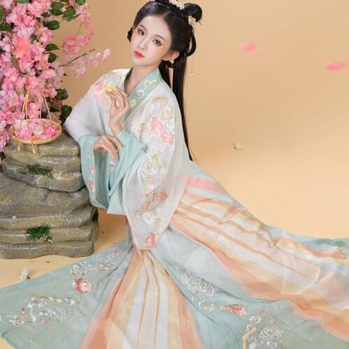 Fairy Hanfu Women Traditional Chinese Clothing Princess Dress Stage Costume Cosplay Costumes Folk Classical Dancewear DL7536