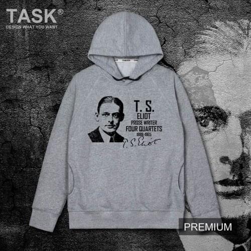 Celebrity Thomas Stearns Eliot United Kingdom poet Literary critic playwright literature long sleeve hoodie sweatshirt mens tide