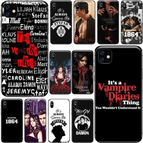 TV The Vampire Diaries Phone Cases for iPhone 11 12 pro XS MAX 8 7 6 6S Plus X 5S SE 2020 XR Soft Silicone Shell Cover Funda