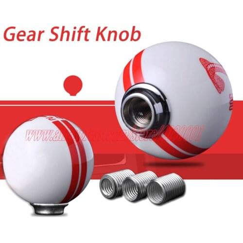 6 Speed Universal Resin Knob Gear Shift Knob Black White Cobra Car Shift Gear Head Shifter Lever Stick