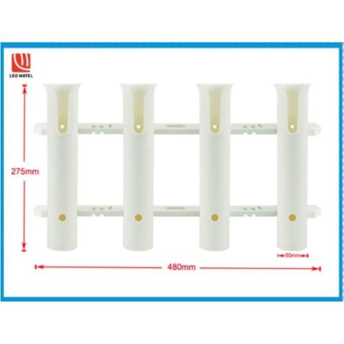 Boat Marine Yacht Kayak Vertical 4 Tube Fishing Rod Rack Holder Organiser Pole Tube Mount Bracket Socket Lure Pliers Storage