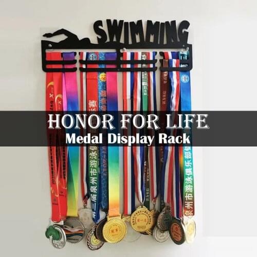 Swimming Running Medal Hanger Metal Medal Holder Sport Medal Athlete Display Rack Hold 36 Medals Home Gold Medal Hook Gift Decor
