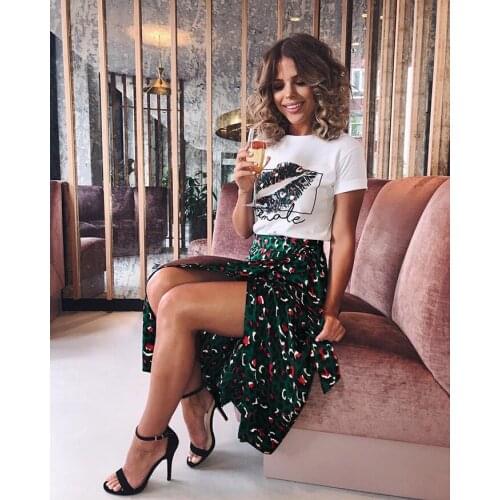 Sexy Lips Print Summer Tshirts Women White T Shirts Female Casual 2019 Tee Shirt Femme Short Sleeve Tops Floral Chemise