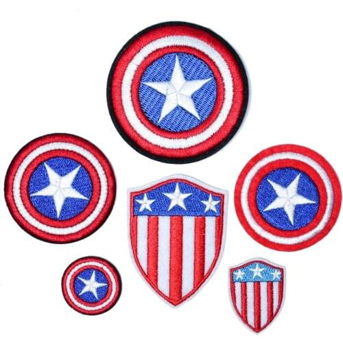 1PCS Marvel captain America Cloth Patch Stickers Clothing Accessories Thermal Stickers Clothes Patch Stickers Patch For Cloth