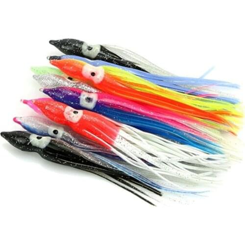 10Pcs Set of Octopus Skirted Trolling Lures Marlin Tuna Wahoo Saltwater Fishing Lures for Saltwater Freshwater Fishing equipment