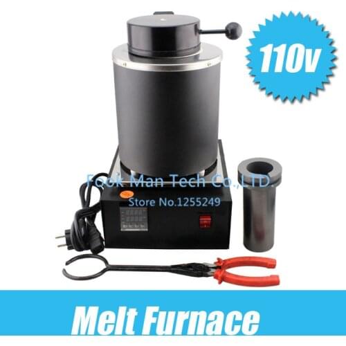 110V 2kg gold electrical furnace capacity Silver melting furnace Temperature up to 1300 degrees High temperature furnace