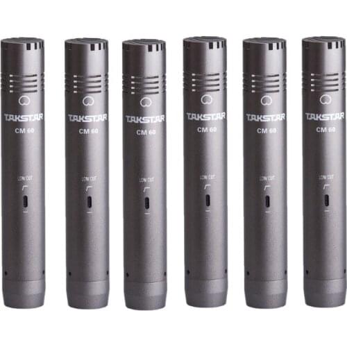 6pcs/lot Takstar CM-60 Small-diaphragm condenser recording microphone for Recording, broadcasting, on-stage performance