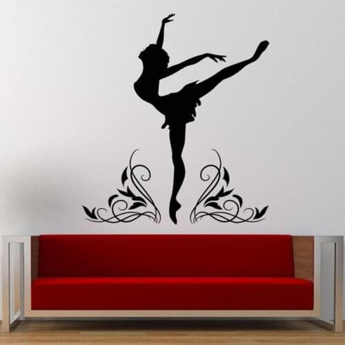 Ballet Wall Decal Ballerina Wall Sticker Ballet dancer silhouette Vinyl Wall Decor for Home Bedroom Decoration Accessories C374