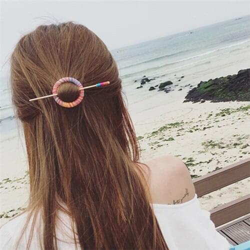 Boho Hair Clips, Circular Fashion Handmade Molding for Participants In Hair Accessories Headwear Ornaments Hairpin Tiara