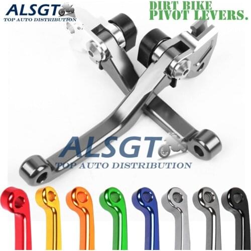 For Kawasaki KX125 2006-2008 / KX250F 2005-2012 2007 Dirt Pit Bike Pivot Brake Clutch Levers Set CNC Purple/Black/Silver/Grey