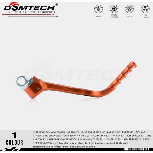 DSMTECH Alloy Kick-start Lever For KTM 250SX 250XC 250XCW 11-16 450XCW 500EXC/XCW 12-16 For Husaberg TE250 TE300 TE/TC250