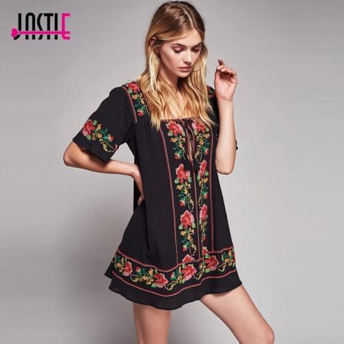 Черные летние платья JASTIE China At AliExpress