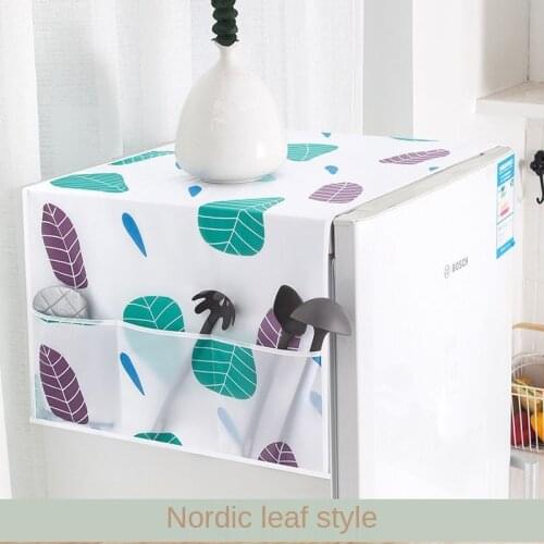 Refrigerator Handle Cover Waterproof Household Drum Washing Machine Cover Freezer Dust Oil Top Cover Organizer Kitchen Storage
