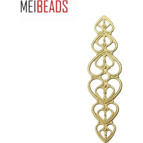 MEIBEADS 20pcs/lot 55*14mm Fashion Hollow Engraving Thread Charms Connector for DIY Pendant Jewelry Bracelet Findings EY1862