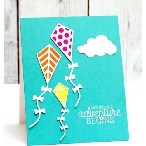 Mmao Crafts Metal Steel Cutting Dies New 3Pcs kite Stencil For DIY Scrapbooking Paper/photo Cards Embossing Dies