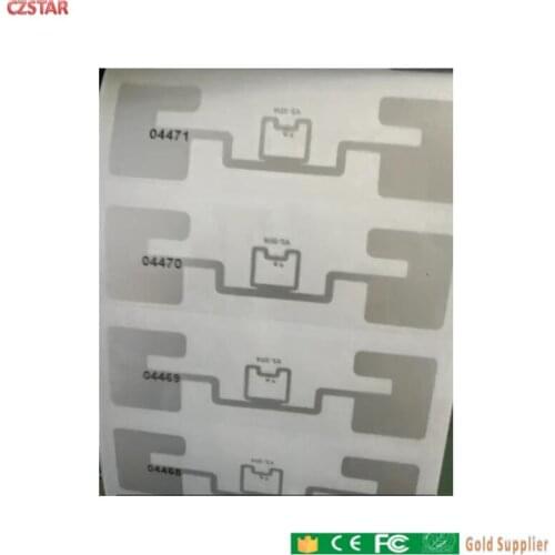 Race timing uhf rfid wet inlay impinj monza R6 rfid tag stickers passive epc gen2 ISO 18000 6C protocol for marathon running bib