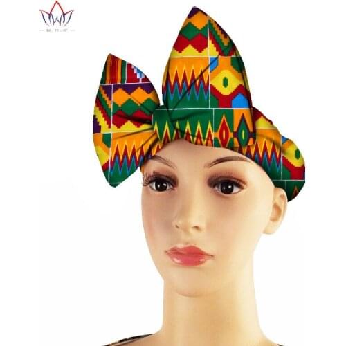 Wholsesale A dozen African Multi-Color Headtie African Print Handmade Fashion African Bow Shape Headwrap Hair Accessories WYA013