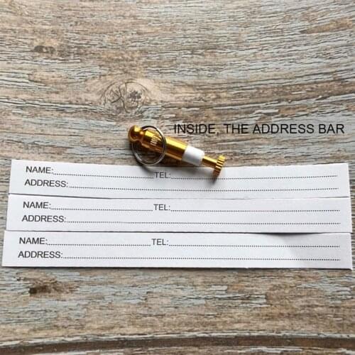 Pet Hidden Identity Pendant ID Barrel Tag Address Name Label Tube Key Rings To Prevent Cat Dog From Losing