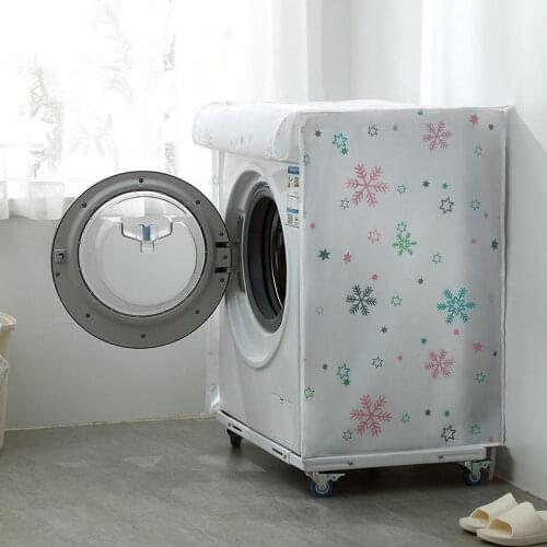 New Front Loading Washing Machine Dust Cover PEVA Dust Proof Washer Lid Waterproof Protector Coat Jacket Case 62*56*83cm 1 PC