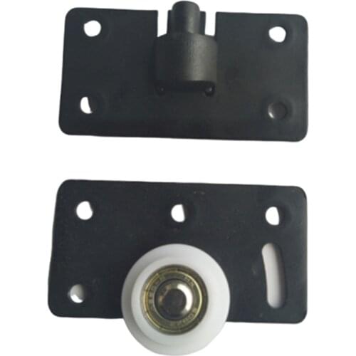 1set B type Wardrobe pulley sliding door wheel roller runner black cabinet sliding wheel for wooden door wheel