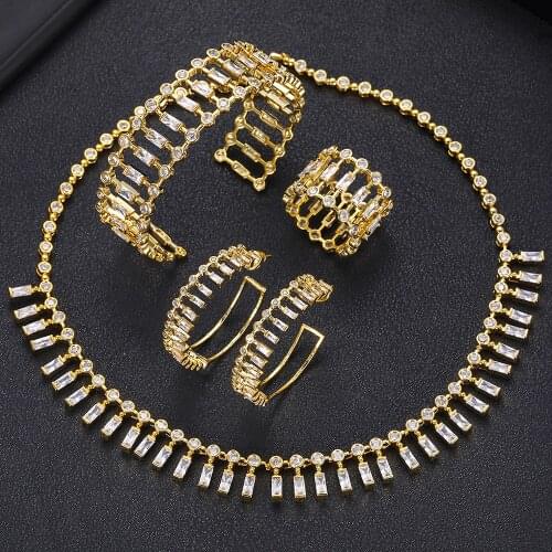 Jankelly Luxury ball shape Bangle Ring Sets Fashion Dubai Silver Bridal Jewelry Sets For Women Wedding brincos para as mulheres