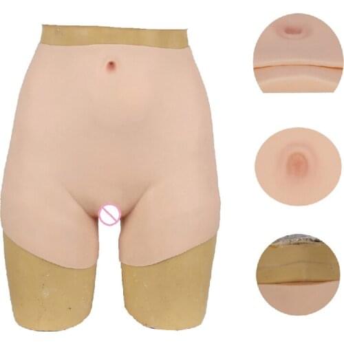Silicone Fake Vagina Panty Sexy Gluteal Groove Hiding Gaff Briefs Boxer Hip Enhancer for TransgenderCrossdresser Cosplay Ajusen