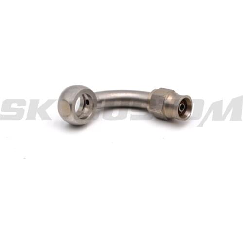 SS Brake Tube Fitting Adaptor Stainless Steel 90 Degree Elbow Banjo Joint AN Swivel Hose Ends UNEF