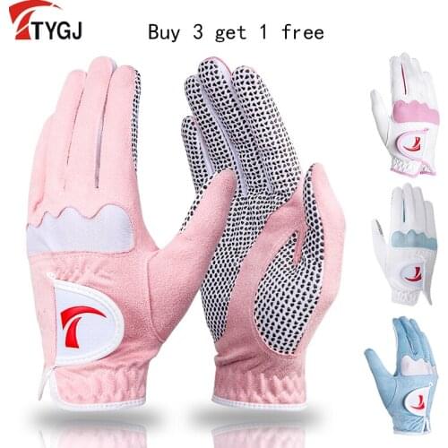 TTYGJ Womens Golf Gloves Non-slip Fashion Gloves High-elastic Microfiber Cloth Hands Sunscreen Breathable Soft Comfortable 2020