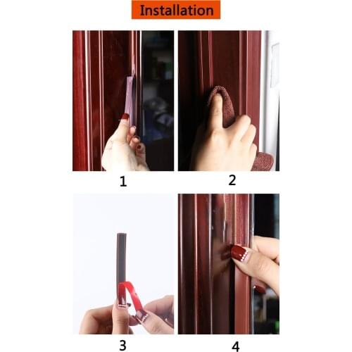 Freeshipping Gap Leal 6M/Roll Draught Excluder Seal Door Window Gap Insulation V Type Strips