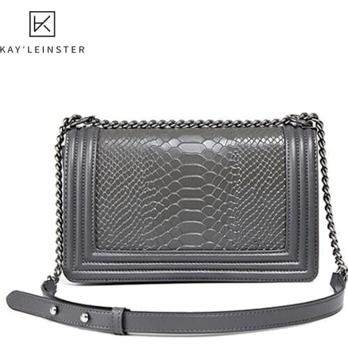 WomenS Shoulder Bag Crocodile Pattern New 2021 Lingge Serpentine Chain Fashion Bag Wind Ladies Messenger Classic Retro Bag
