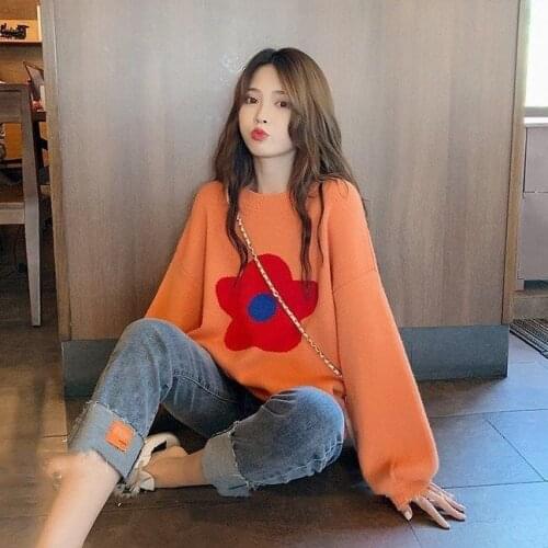 Woman Sweaters Femme Chandails SUNFLOWER Knitwear Autumn and Winter Womens Sweater Loose Casual Pull Hiver