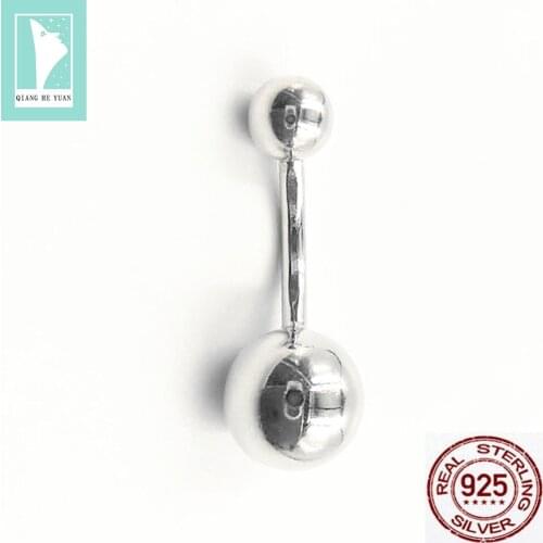 Ball Belly navel button Piercing for women 925 silver sterling silver body piercing jewelry sexy