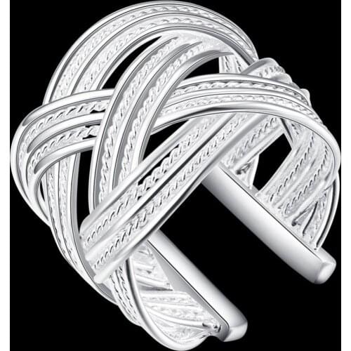 KN-R024 Hot Sale New Design Finger Rings for Women Gifts Fine Jewelry Wholesale Charms Fashion Jewelry Big Web Ring-Opened