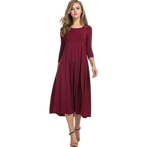 Sexy Women Multiway Dress Elegant Midi Casual Wear Big Swing Simple Dress Round Sukienka Plain A Line Party Night Dress Drape