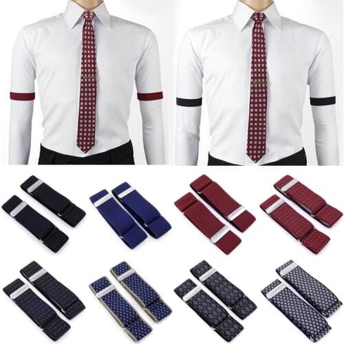 1Pair Shirt Sleeve Elastic Armband Holder Women Men Adjustable Arm Cuffs Bands Clothing Accessories