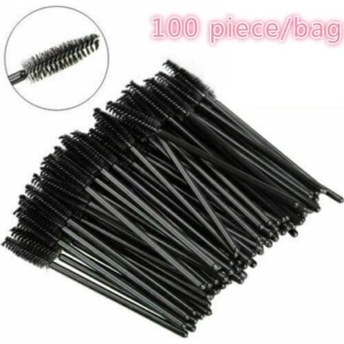 100pcs Disposable Eyelash Brush Mascara Wand Applicator Grafting Micro Spoolie Brushes for Eye Lashes Extension makeup Tools