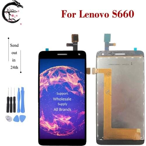 4.7" LCD With Frame For Lenovo S660 LCD Display Screen Touch Sensor Digitizer Assembly For Lenovo S660 Display Replacement Tools
