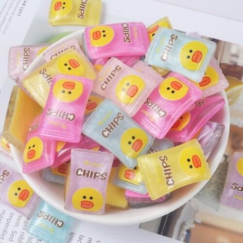 8pcs Simulated Duck Candy Polymer Slime Box Toy For Children Charms Modeling Clay DIY Kit Accessories kitchen toys