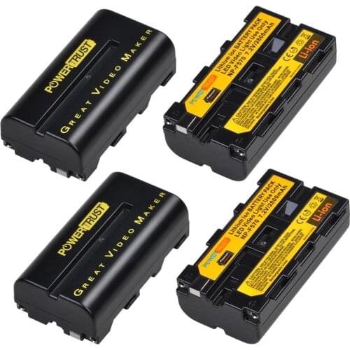 PowerTrust NP-F550 NP F550 NP-F570 Battery akku for Yongnuo Viltrox LED Video Light YN300Air II YN300 III YN600 Air L132T L116T