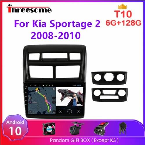 Android 10 2 Din Car Radio For Kia Sportage 2 2008-2010 Multimedia Video Player 4G WiFi DSP GPS Navigation autoradio Head Unit
