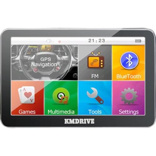 KMDRIVE 5 inch Car GPS Navigation Sat Navigator 8GB Bluetooth AV-IN Support Russia/EU/North&South America/Asia/Africa/AU NZ Maps