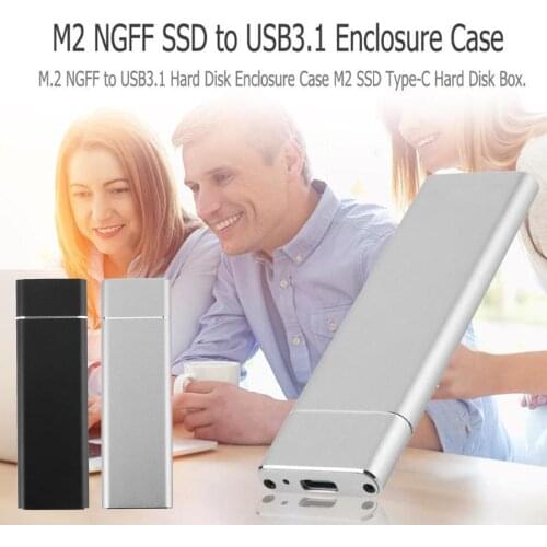 Bevigac M.2 NGFF SSD SATA to USB 3.1 Type-C Converter Adapter Card Hard Disk Enclosure Case Box For M2 SSD Hard Drive 2230 2242