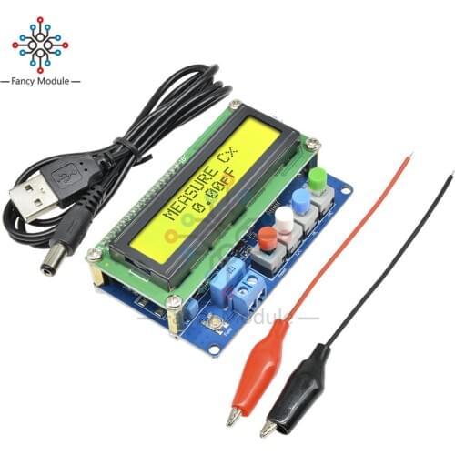 Diymore LC100-A Digital 1602LCD High Precision Inductance Capacitance L/C Meter Capacitor Tester with USB to DC Plug Cable