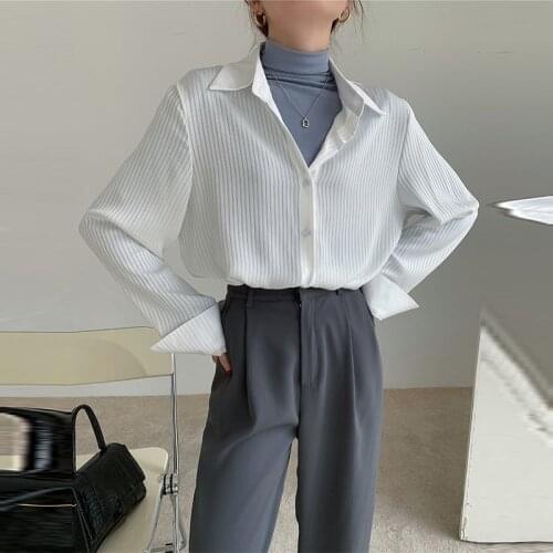 Женские рубашки в полоску CRRIFLZ China At AliExpress