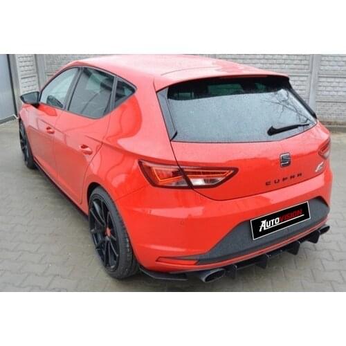 For Seat Leon MK3 2012 2013 2014 2015 2016 Cupra Style Square Rear Bumper Lip Diffuser Splitter Diffuser BodyKit Spoiler Bumpers