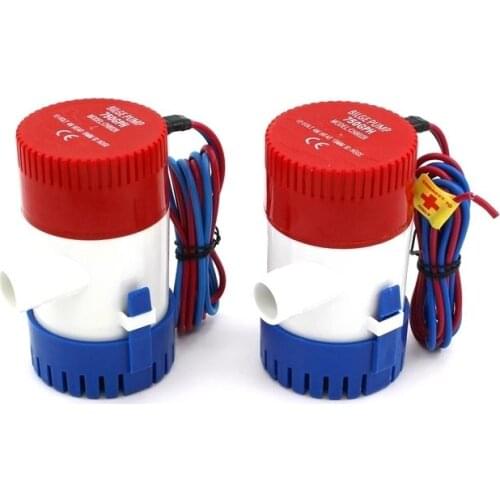 Bilge Pump 350 500 750 1100GPH DC 12V 24V Electric Water Pump For Aquario Submersible Seaplane Motor Homes Houseboat Boats