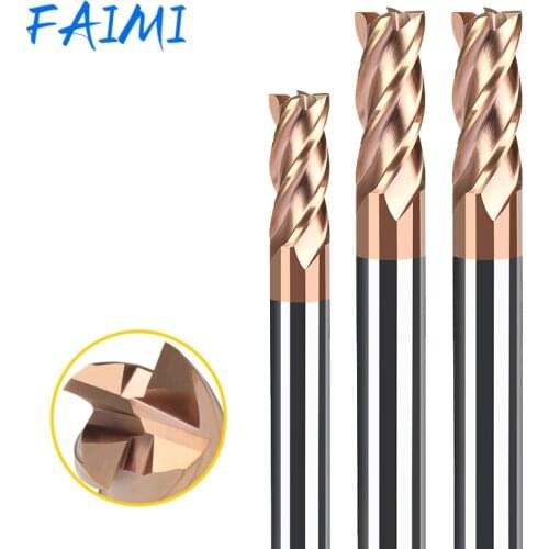 Milling Cutter Tungsten Steel Hrc55 Carbide Endmill 4 Flutes Alloy Coating Cnc Milling Machine Metal Working Tools