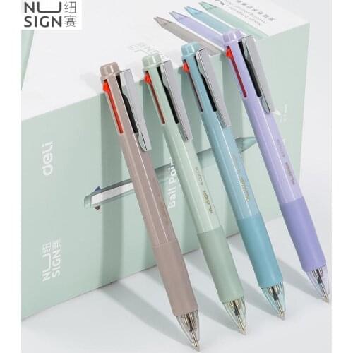 Youpin Deli Nusign Gel Pen 4 In 1 Sign Pens 0.7MM Colorful Multifunction Pens with Black Blue Red Refill for Office Students